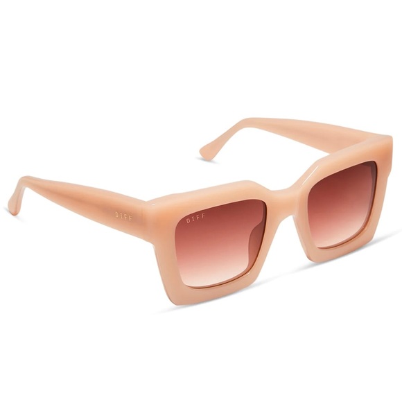 DIFF Dani Sunglasses Faded Citrus Frame Dusk Gradient Lenses NWT - Picture 3 of 7